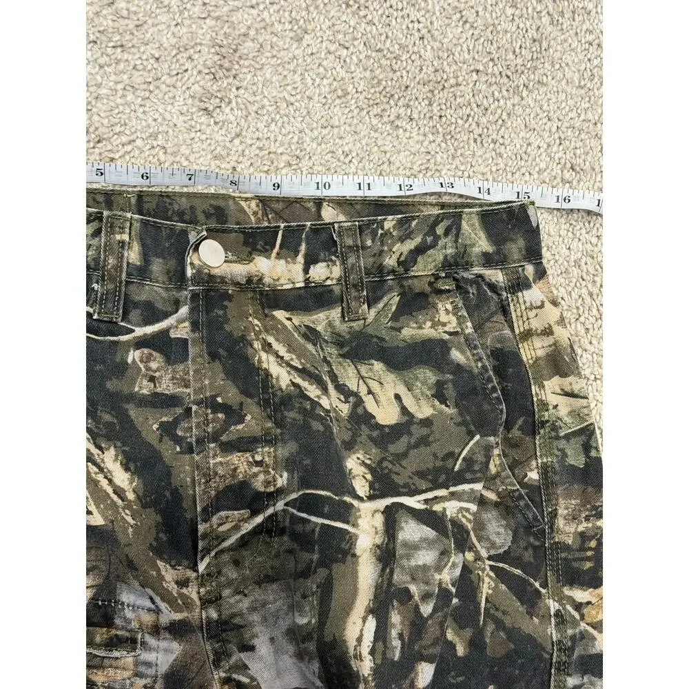 MNML Men’s Unisex Camo Cargo Pants Size 29 Y2K Baggy Utility Streetwear